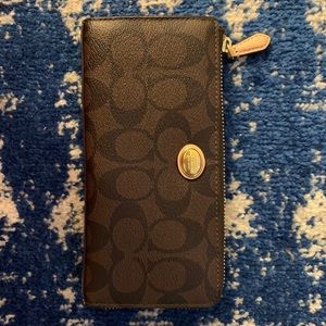Gently used Coach zip wallet